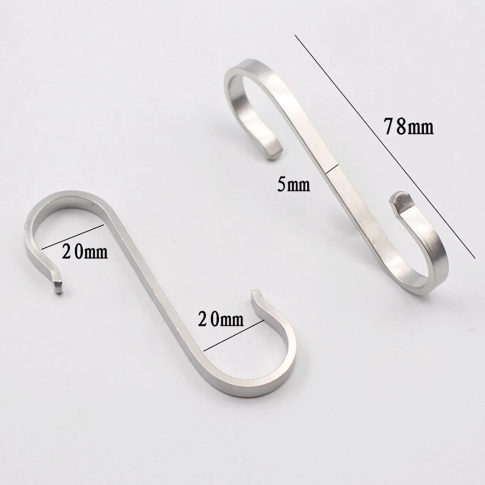A 19x19mm DRELD 10x Вешалка из нержавеющей стали для кухни, спальни, подвесной крючок для одежды, пальто, шляпы, сумки, полотенца, органайзер, подстаканник, посуда - Цвет: A 19x19mm