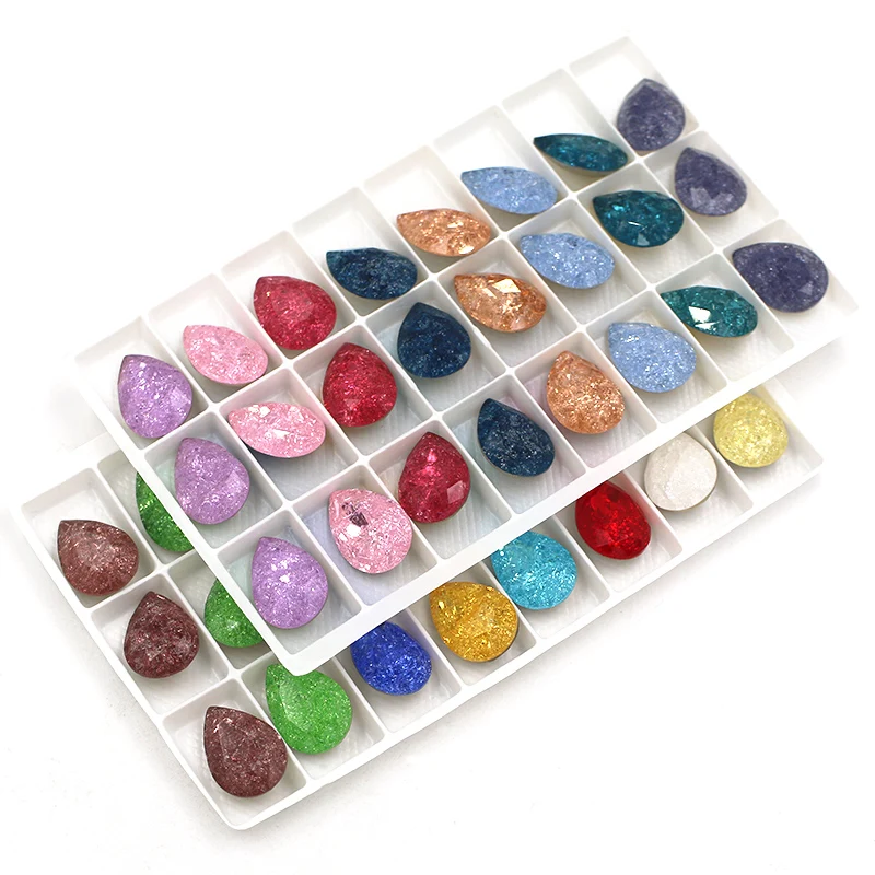 Paty DIY decrations high quality glass crystal ice flower pointback rhinestones for nails/clothing/crafts | Дом и сад