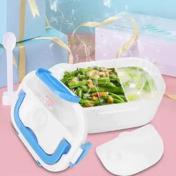 

Mini Rice Cooker Portable Double Layer Electric Heating Lunch Box Food Rice Container Warmer for Home Heated Food Containers