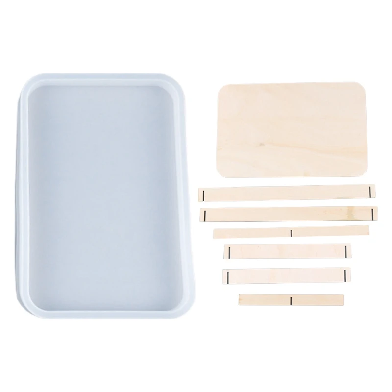 

DIY Handmade Crafts Crystal Epoxy Resin Mold Coaster Fruit Tray Silicone Mould AXYD