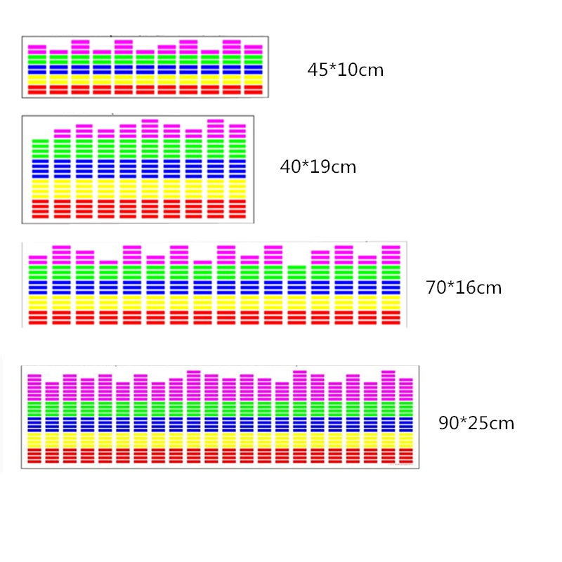 Атмосферная лампа окружающий свет Автомобильный светодиодный музыкальный Ритм вспышка свет Автомобильный эквалайзер задний стикер для лобового стекла неоновая лампа огни интерьер