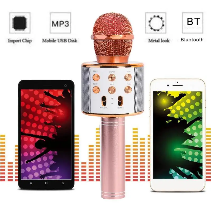 Bluetooth-микрофон для караоке беспроводной динамик Consender домашний KTV ручной микрофон для iOS Android система планшетный ПК Подключение