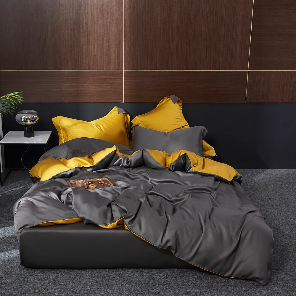 

SISISILK Luxury Bedding Set Pure Silk Healthy Beauty Queen King Duvet Cover Set Sheet Fitted Sheet Pillowcase