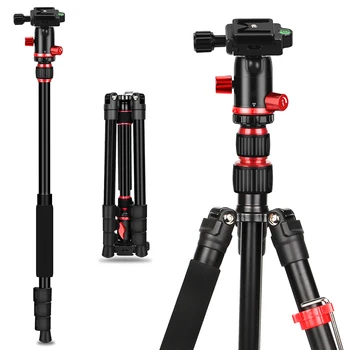 

Camera Portable Tripod Lightweight Travel Tripod Monopod Stand with 360 Degree Ball Clip for Canon Nikon Sony GoPro DSLR SLR