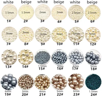

500pcs/pack Japan Korea Nail Accessories Kawaii Ball Pearl Nail Parts 3D Nail Art Decorations DIY Nail Tools Supplies