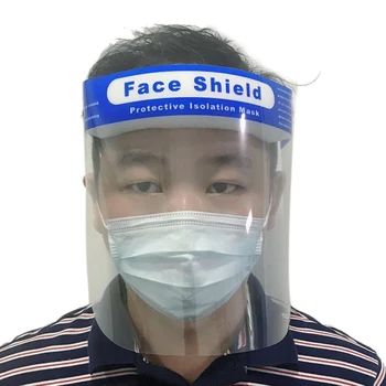 

2Pcs Protective Work with Protective Mask Protection Face Hat Helmet Isolation Virus Respirator Spittle Safety Masks