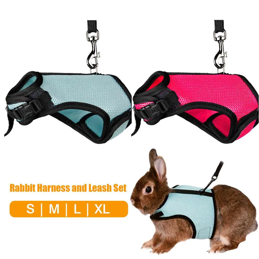 Rabbit Harness And Leash Set Small Animal Soft Vest Harness And Leash