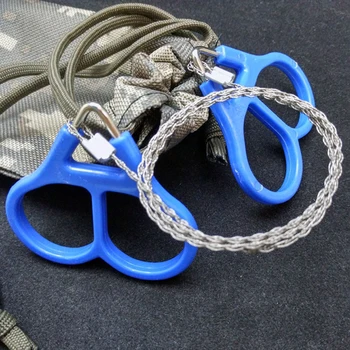 Field Survival Stainless Wire Saw Hand Chain Saw Cutter Outdoor Emergency Survival Tools Fretsaw Camping Hunting Wire Saw 4