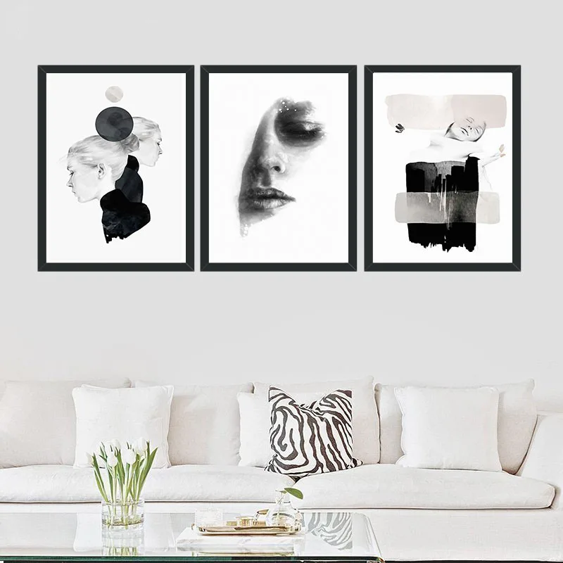 

Northern European-Style Abstract Art Canvas Hanging Painting Art Room Studio Corridor Entrance Wall Background Frameless Core Wa