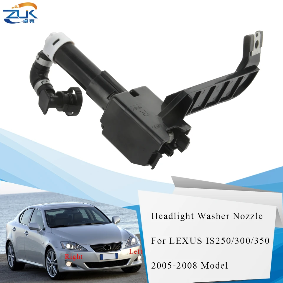 

ZUK Car Headlamp Washer Nozzle Headlight Water Spray Jet Actuator For LEXUS IS250 IS300 IS350 2005-2008 85208-53040 85207-53040