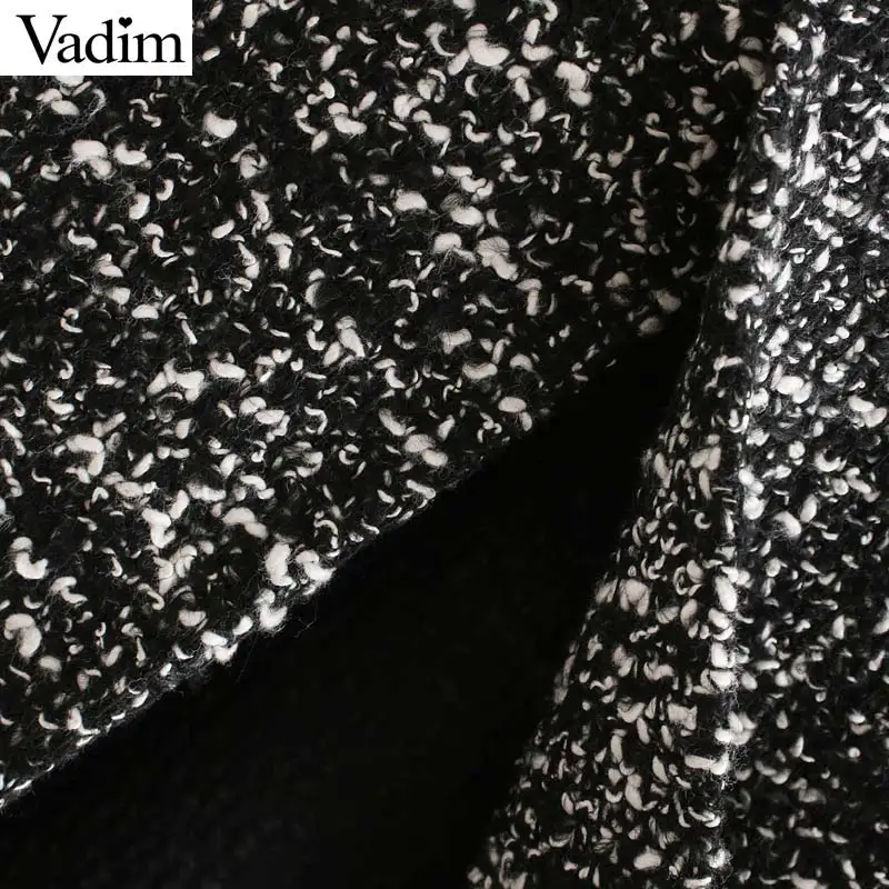 Женское элегантное платье vadim tweed midi юбка с разрезом сзади и карманами в европейском стиле офисная одежда базовые удобные женские повседневные юбки BA858