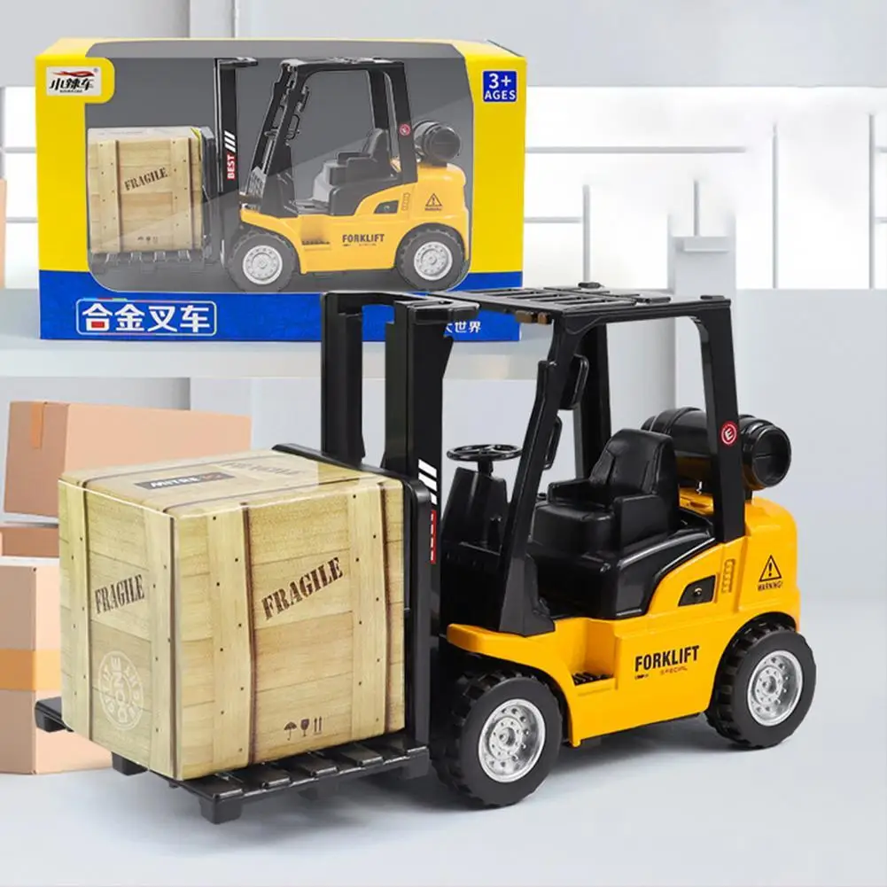 13.5cm Alloy Boy Toy Car Construction Vehicle Children Lift Forklift Child Model Simulation Gift Box for Boys |