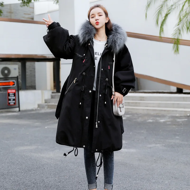 

Dongdaemun down Jacket Cotton-padded Clothes Women's Mid-length Winter 2019 New Style Korean-style Loose Thick Workwear Cotton-p