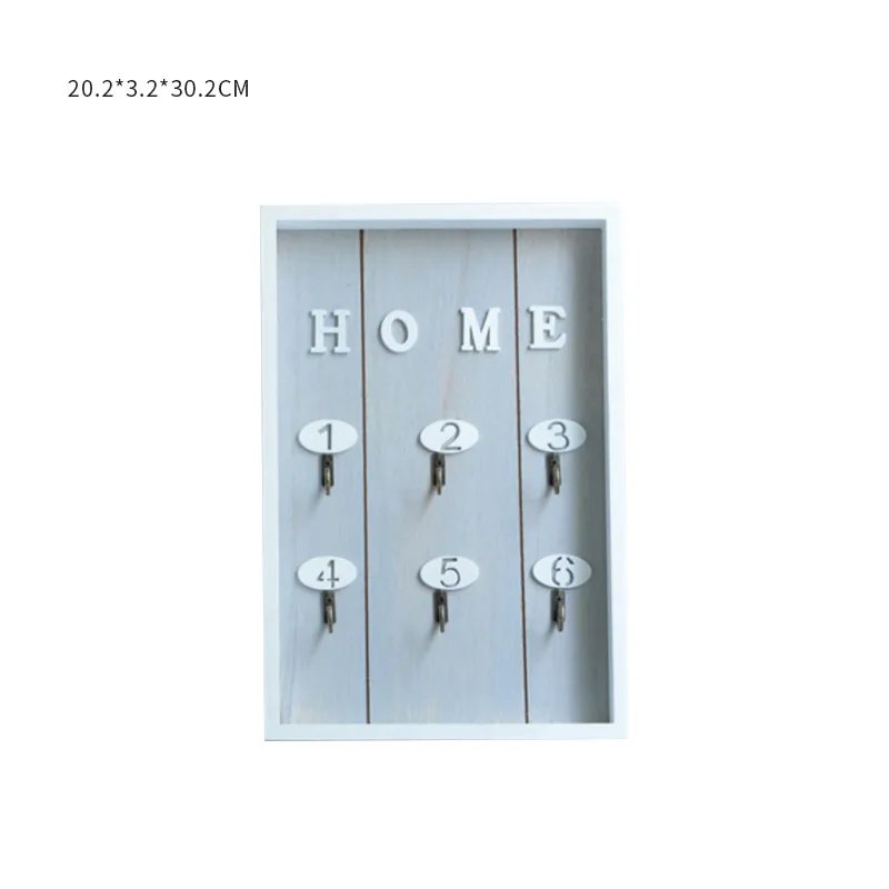 Key holder Ins серая стильная деревянная настенная полка, подвесная стойка для хранения, милый детский Декор для детской комнаты, украшение для дома, Деревянная Декоративная вешалка - Color: Key holder