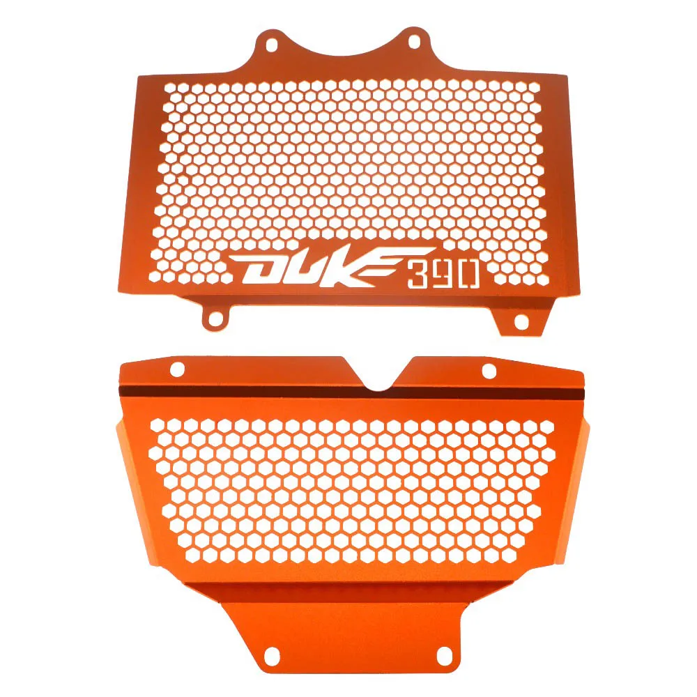 Алюминиевый мотоцикл решетка радиатора защита резервуар для воды для KTM Duke 390 - Цвет: orange