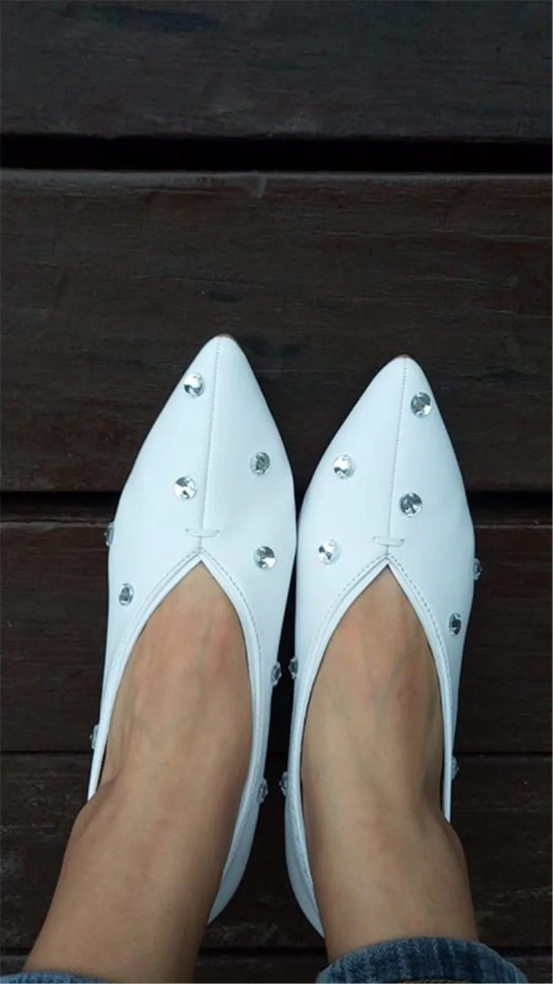 New V-mouth Pumps Women Shoes Sexy Pointed Toe Grandmother Shoe Woman Pumps Shallow Rhinestone Single Lady High Small Heels Shoe