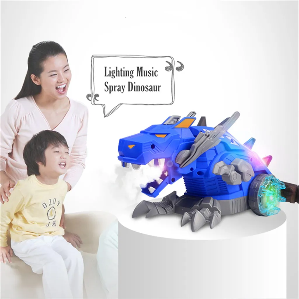Шокирующий Электрический интерактивный спрей динозавры игрушки ходьба огонь Дракон модель автомобиля дети мальчик Рождественский подарок тонкие Электронные Домашние животные