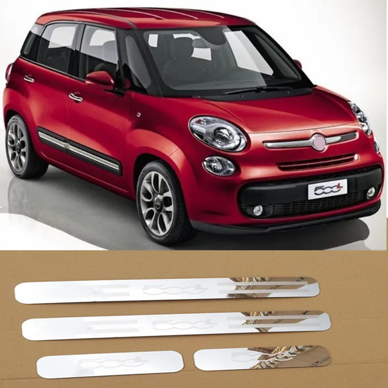 Для FIAT 500L 2014 2015 2016 2017 2018 2019 2020 четырехдверная накладка из нержавеющей стали
