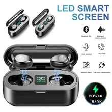 F9 TWS Bluetooth 5,0 Беспроводные наушники 8D стерео спортивные наушники гарнитура с зарядным устройством микрофон для IPhone Xiaomi huawei