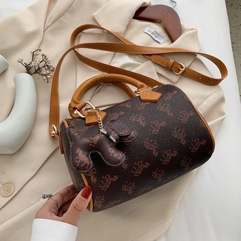 

New Trendy Insfamous All-matchs One-shoulder Messenger Boston Bag Ladies Printed Pattern Fashionable Handbags Petit Sac Femme