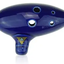 100 шт 6 отверстий окарина, окарина времени Реплика от ocarina wind-Legend of Zelda ocarina of Time Реплика(синий