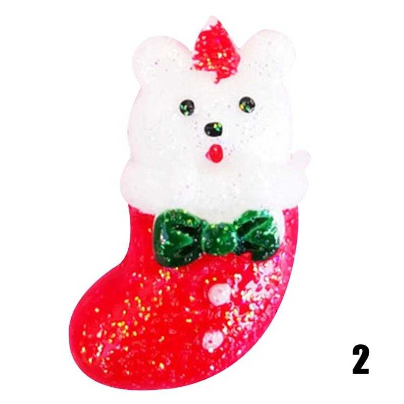 20 шт. Рождественские декоративные носки Санта Клаус Xmas Tree», «Jingle Bell Украшение из смолы DIY S7JN