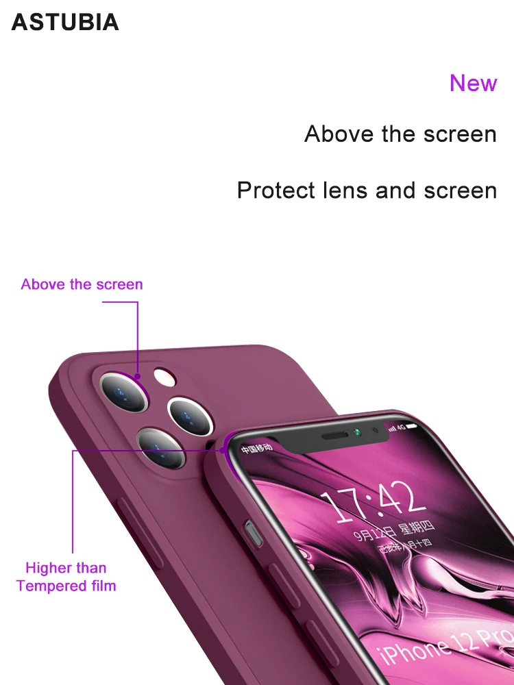 2021 Square Liquid Silicone Phone Case On For iPhone 11 12 Pro Max Mini XS MAX X XR 7 8 PLUS SE2 Back Full Ultra Plus Soft Cover 13 pro max case