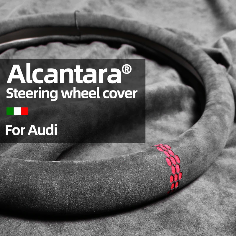 Betterhumz Alcantara 38cm Steering Wheel Cover For Audi A3 A4 A5 A6 A7
