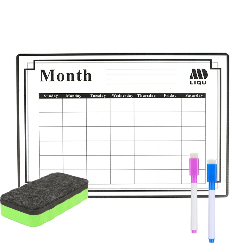 

400*300mm Magnet Calendar Whiteboard Marker Writing Record Message White Board Remind Memo Pad Plan Sheet Fridge Magnets