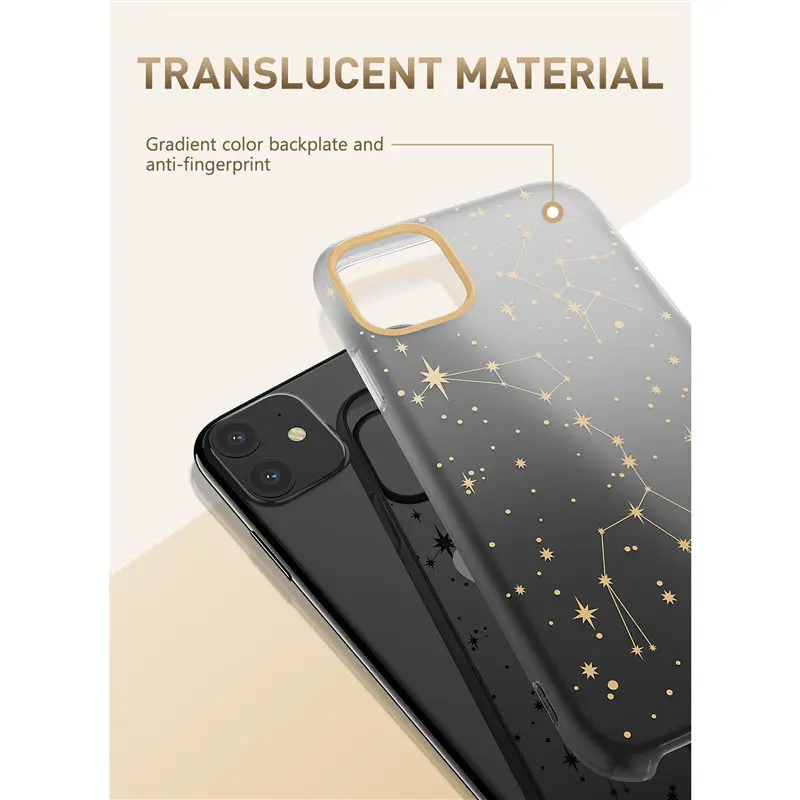Чехол для iPhone 11 6,1 дюйма( выпуск) i-Blason OMG Series черный/звезда тонкий жидкий мягкий резиновый защитный силиконовый чехол