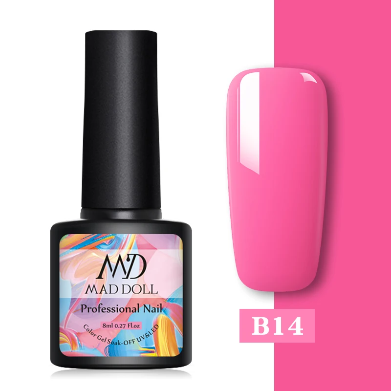 36-B14 MAD DOLL 8 мл Гель-лак для ногтей сладкий красочный долговечный замачиваемый УФ Гель-лак для ногтей One-shot Nail Art DIY beauty Design гель - Цвет: 36-B14