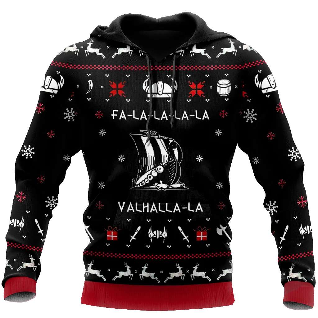 Weihnachten Odin Tattoo Symbol 3D All Over Gedruckt Herren Herbst Hoodie Unisex Casual Pullover Streetwear Jacke Trainingsanzüge DK264 – Detail 6