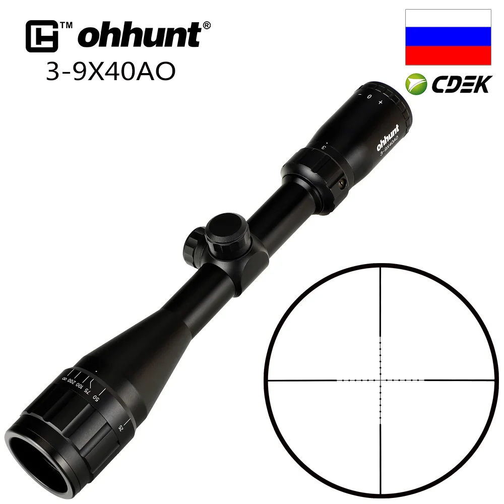 Охотничьи прицелы Red Dot 3 9X40 AO трубка 25 4 мм сетка Mil оптическая железная прицел