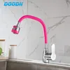 Any direction Kitchen Faucet Cold and Hot Water Mixer Single Handle Taps Torneira Cozinha Black White Pink Silica Gel Nose ► Photo 3/6