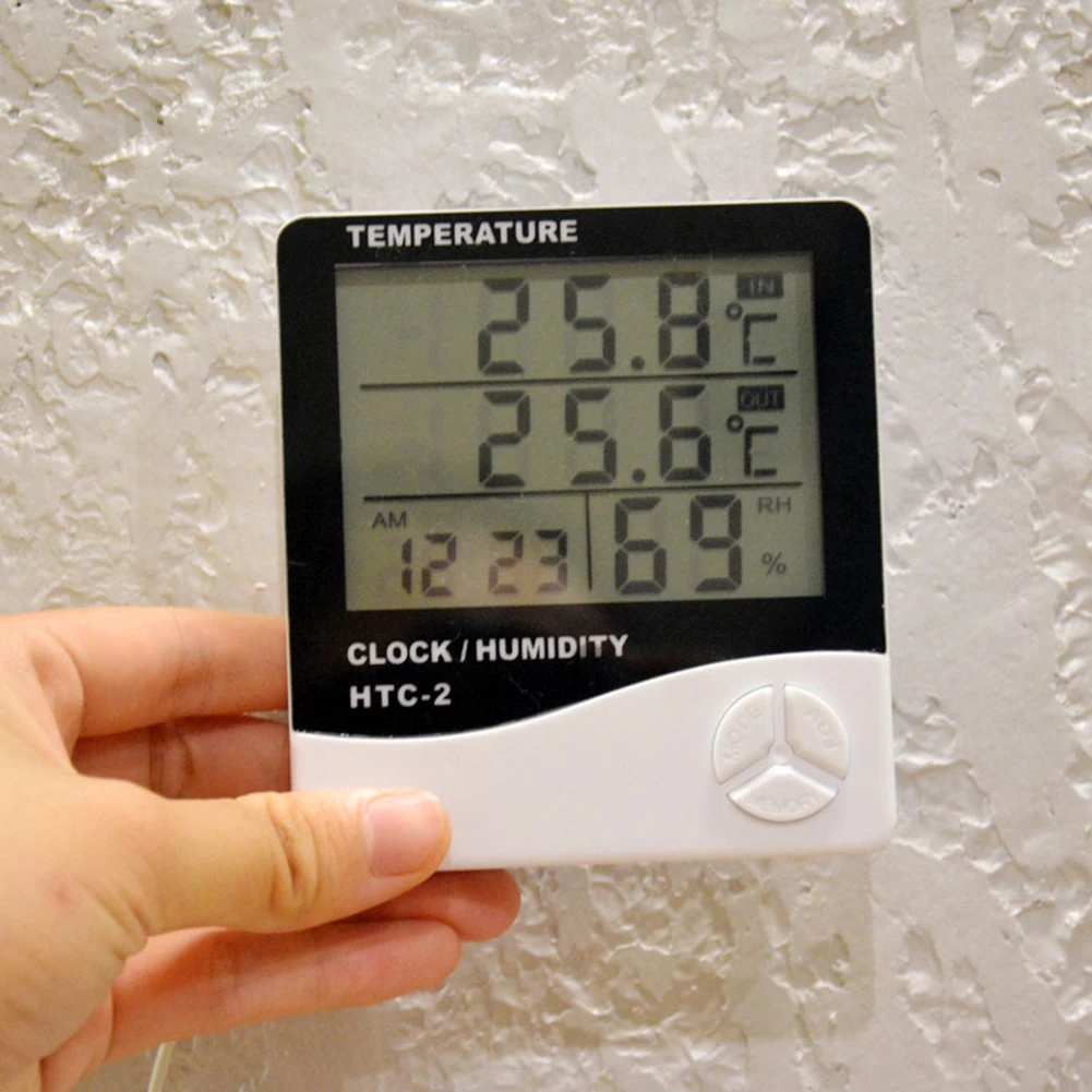 Medidor de humedad y temperatura ambiental, medidor de humedad de madera,  YW-212 - AliExpress
