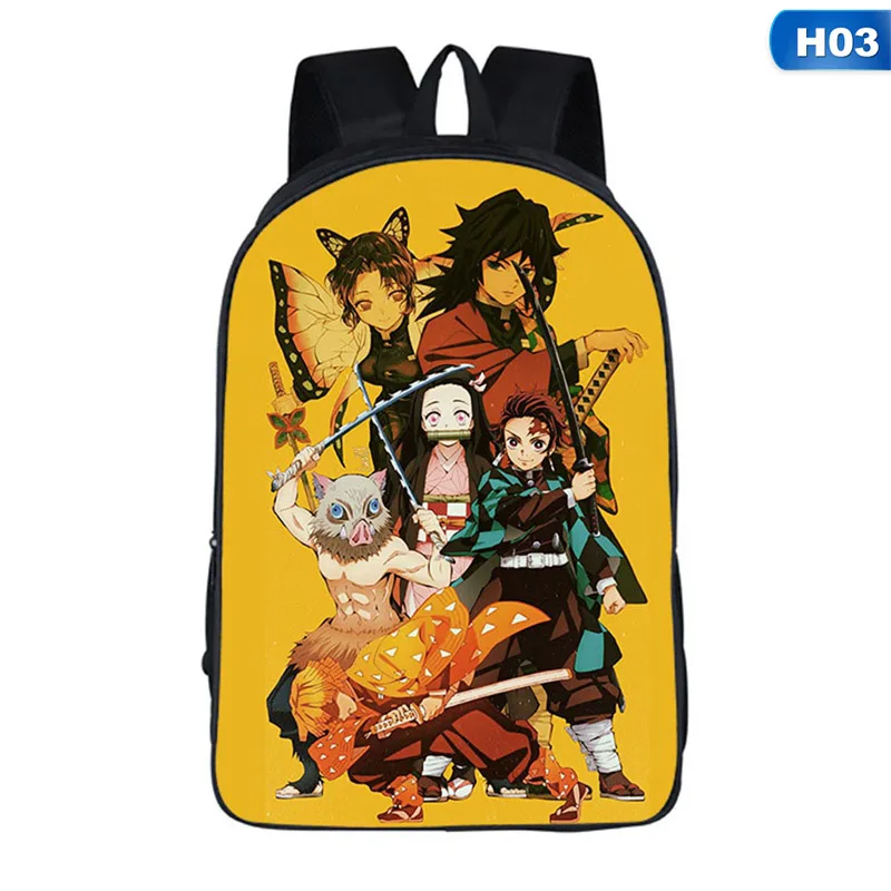 Аниме-рюкзаки Demon Slayer: Kimetsu No Yaiba Рюкзак Школьные сумки Сумки для книг водонепроницаемые дорожные сумки - Цвет: BG4257H03