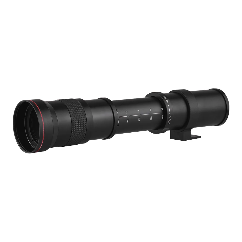 Super Telephoto Manual Zoom Lens 420-800mm F/8.3-16 T-Mount with M4/3 Mount Adapter Ring for Olympus E-M1 MarkII Cameras more |