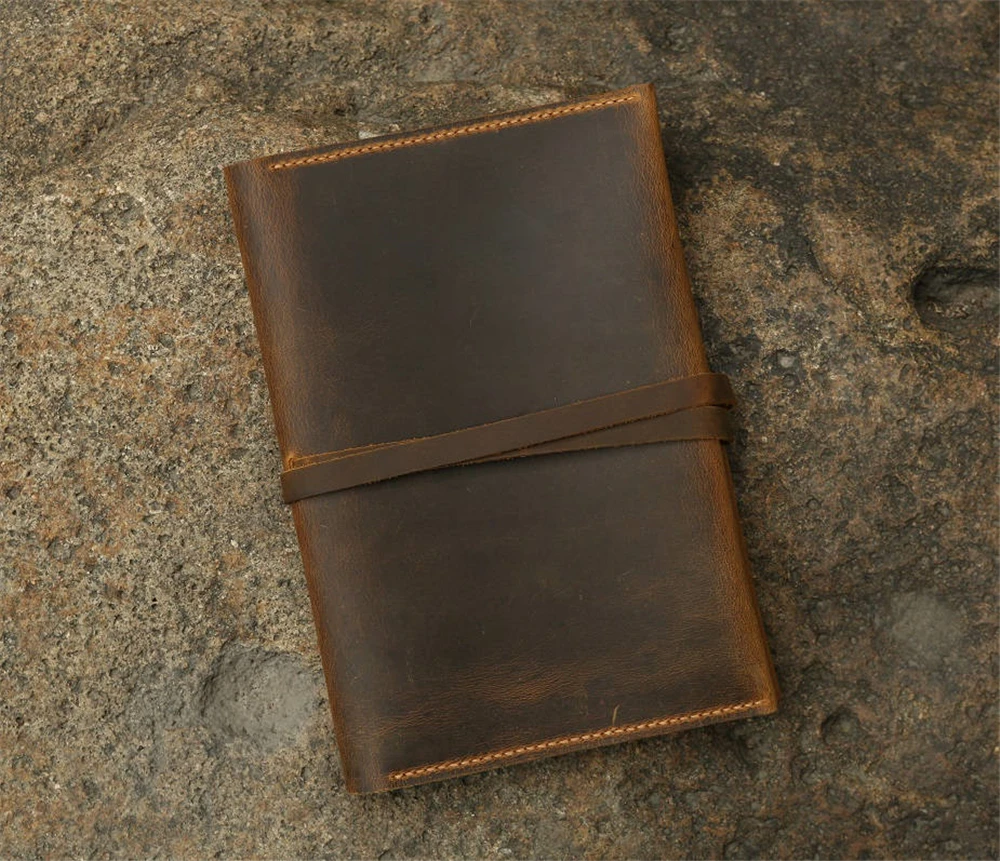 Персонализированный винтажный Ретро Кожаный чехол Обложка для A5 notebook/простой