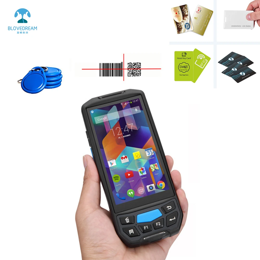 IP66 Android QR Barcode Scanner PDA with Portable HID Reader LF 125khz