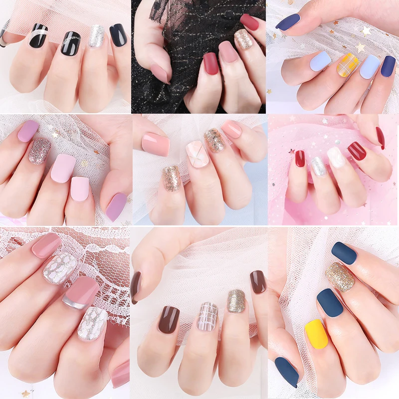 

30PCS False Nail Artificial Tips for Decoration Fake Nails Extension With Designed Press On Nails Stick-On-Nails Nail Art Tools