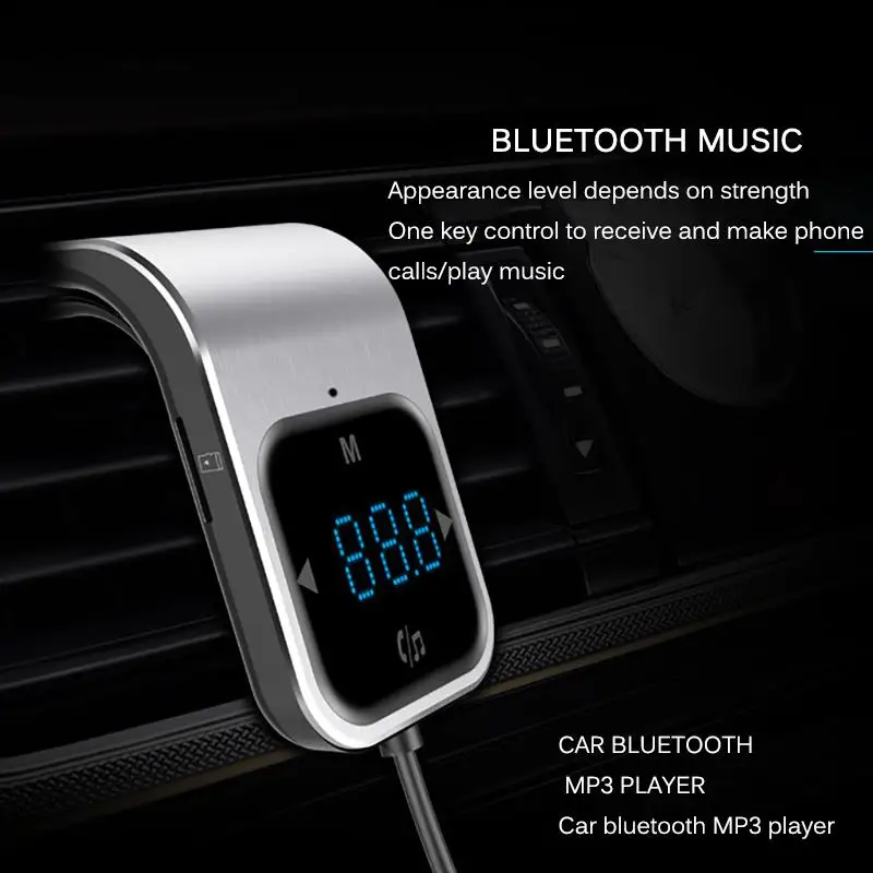 Fm-передатчик Bluetooth автомобильный беспроводной радио адаптер AUX MP3 плеер fm-модулятор с громкой связью двойной USB быстрое зарядное устройство