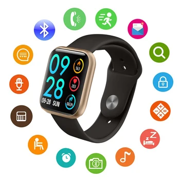 

Heart Rate Tester Sports Fitness Pedometer IP67 Waterproof Men And Women Smart Watch Support Alarm Information Reminder Bracelet