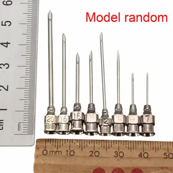 

10 x Silver Stainless Steel Syringe Dispensing Blunt Needle Tip Pin Adhesive New