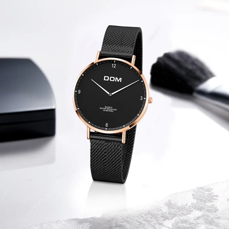

DOM (Dom) Genuine Product Fashion Ladies' Watch Fashion Mesh Belt Quartz Watch Simple Watrproof Watch G-36GK-1MS