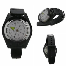Водонепроницаемые наручные часы дизайн Компас легкий портативный пластиковый браслет указка для кемпинга Пешие прогулки Велоспорт охота