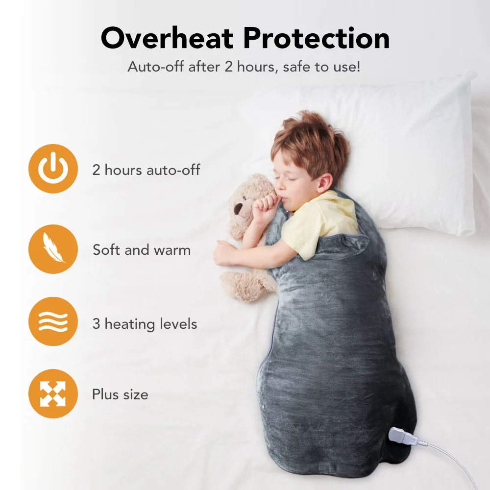 Electric Heating Pad Soft Blanket Shoulder Neck Heating Shawl Detachable Portable Relieve Body Pain