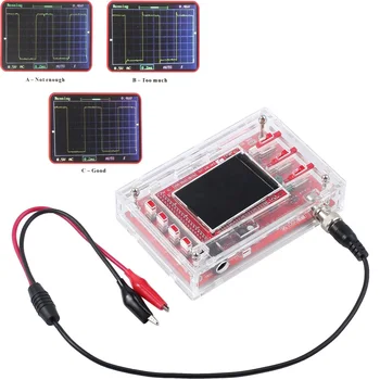 

Fully Welded DSO138 2.4in TFT Digital Oscilloscope 1Msps+Probe Kit Acrylic Case