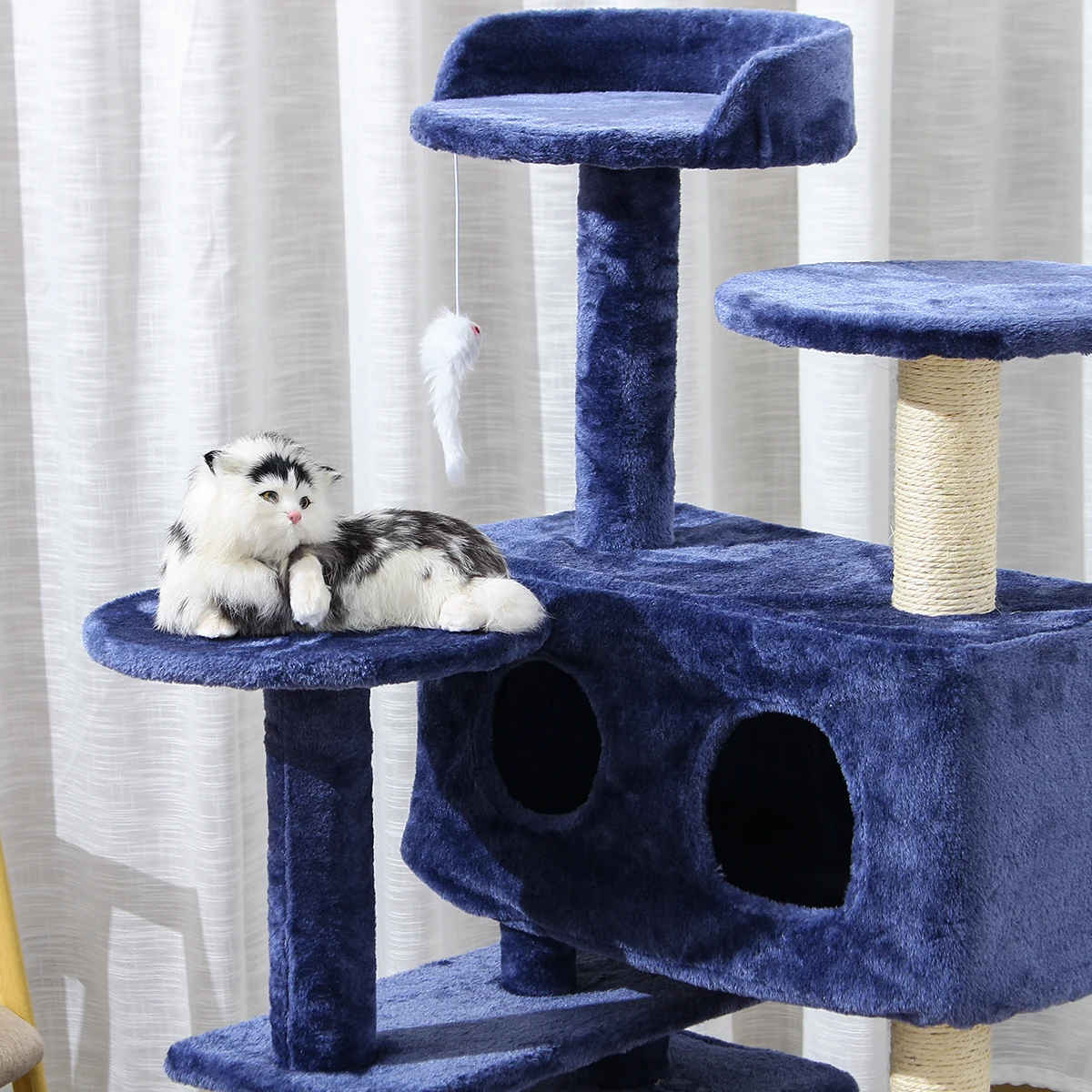 Большой 5" кошка дерево домик для кошки игрушка дерево-Когтеточка для кошек игровой дом мебель для кондоминиума лазалки для кошек Кондо для чесания