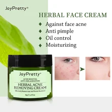 JoyPretty Crema de día a base de hierbas para el cuidado de la piel del acné Crema hidratante para el control de la grasa Tratamiento de la cicatriz del acné para las mujeres