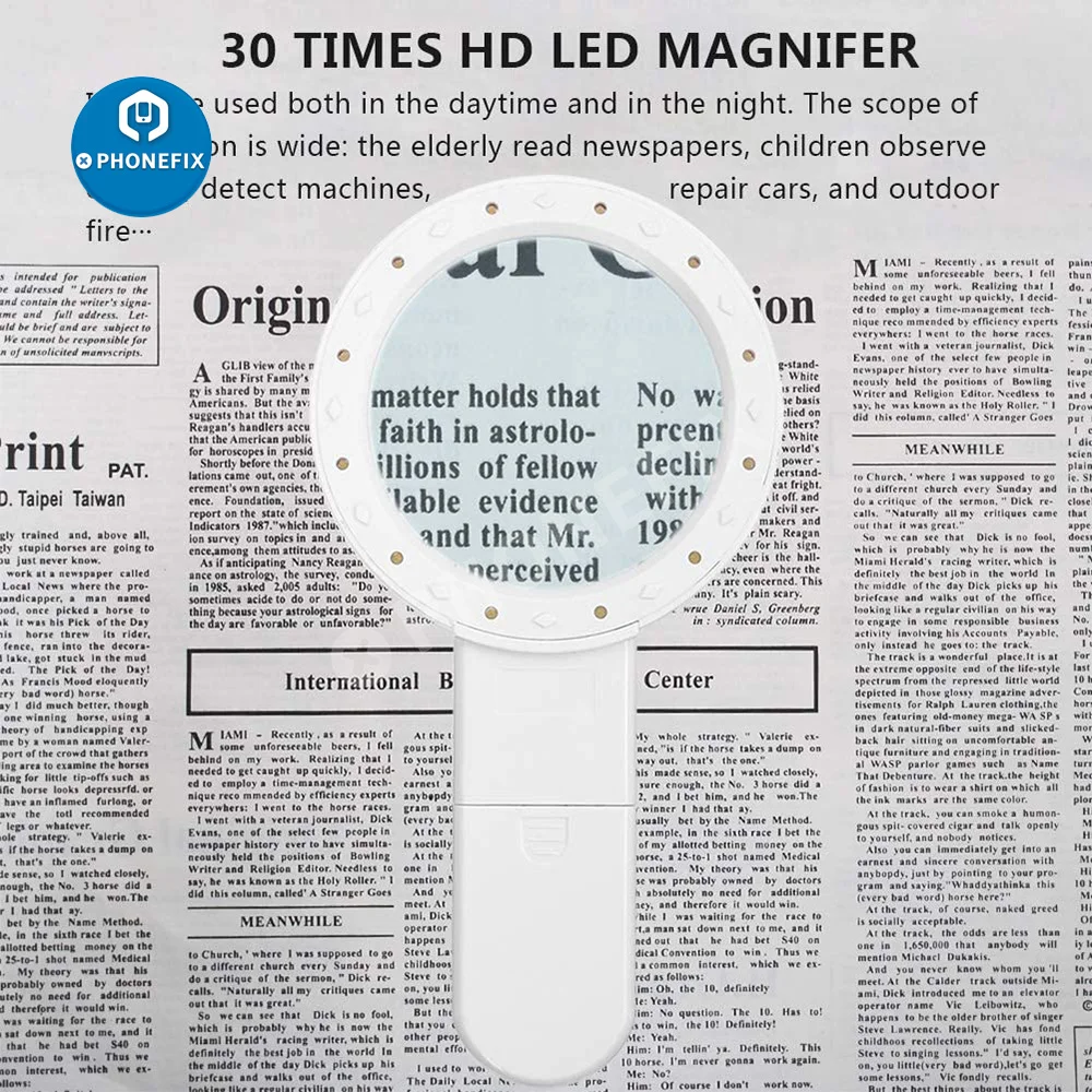 Lighted Magnifier, 10x Handheld Magnifier 12 Led Lighted, For Macular  Degeneration, Elderly Reading, Soldering, Exam, Coins, Jewelry, Exploring